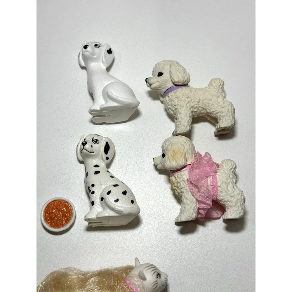 Barbie Pet Lot of 14. Marshmallow Cat, Dalmatian , Flocked Lab, Poodles +